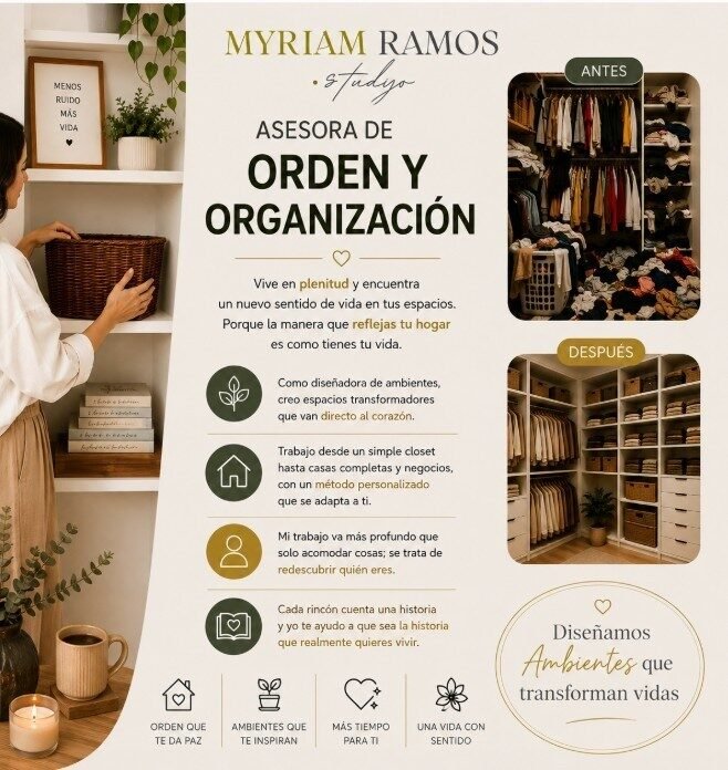 Asesora de Orden , Organización de espacios y ambientación de hogares para Adultos Mayores en Morelia