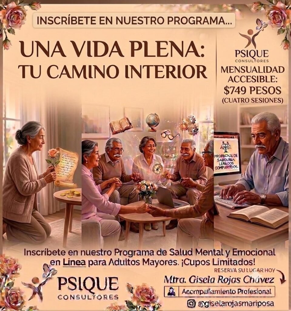 Programa en línea de Desarrollo Personal y Bienestar Emocional para Adultos Mayores