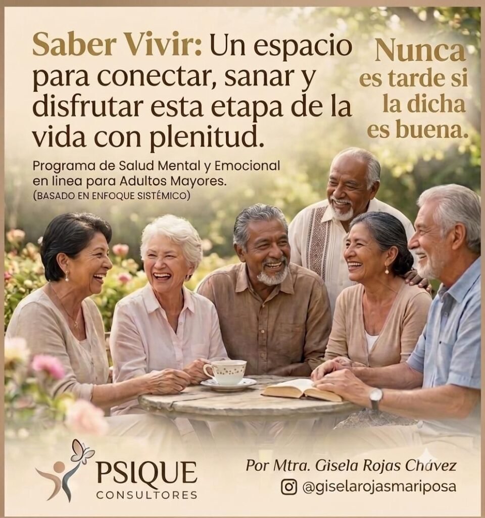 Programa en línea de Desarrollo Personal y Bienestar Emocional para Adultos Mayores